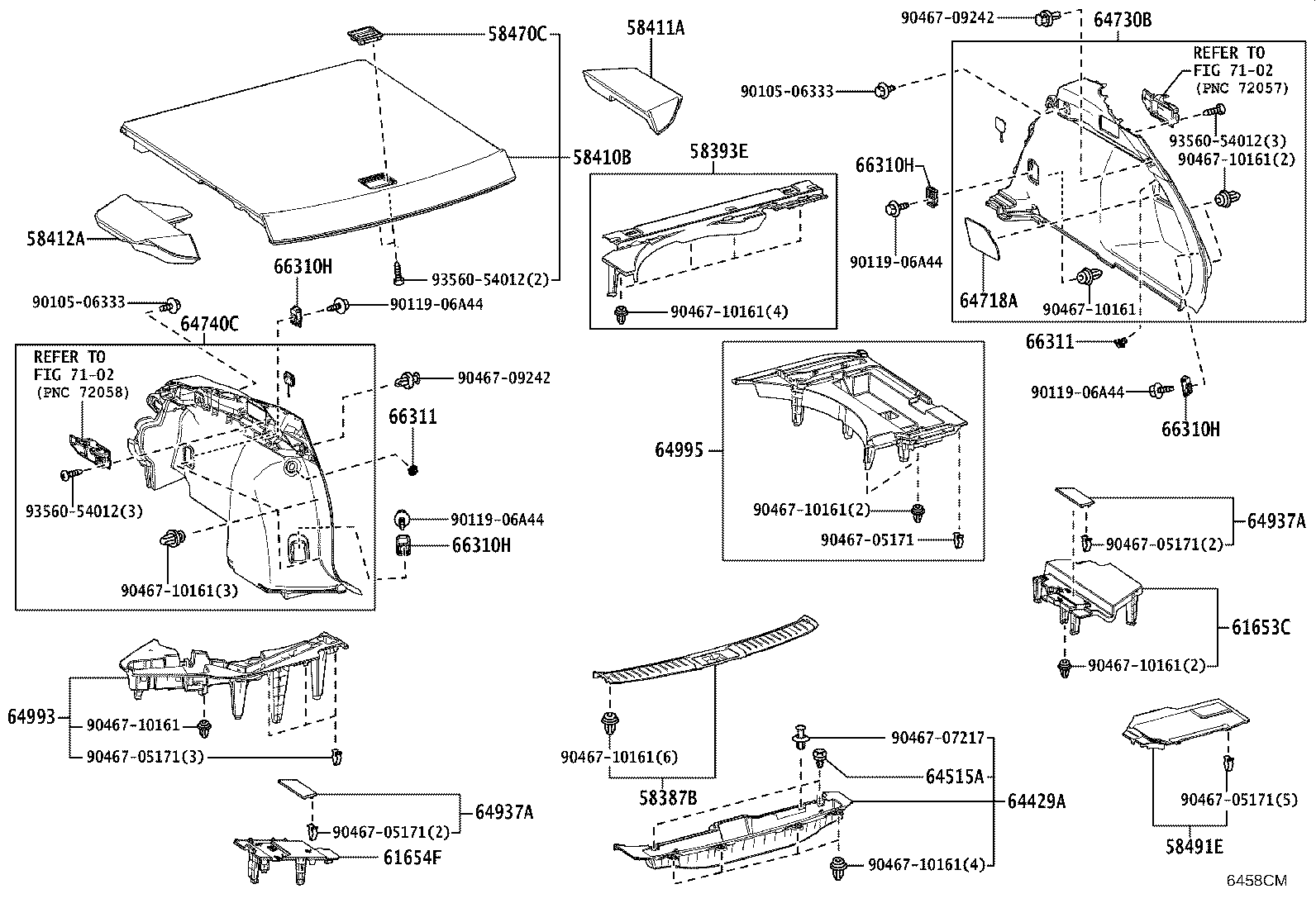 Exploded illustration 6458CM