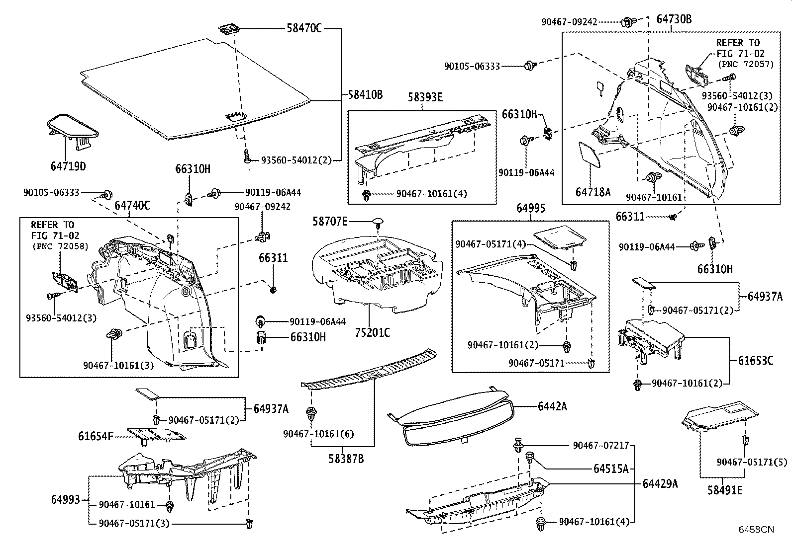 Exploded illustration 6458CN