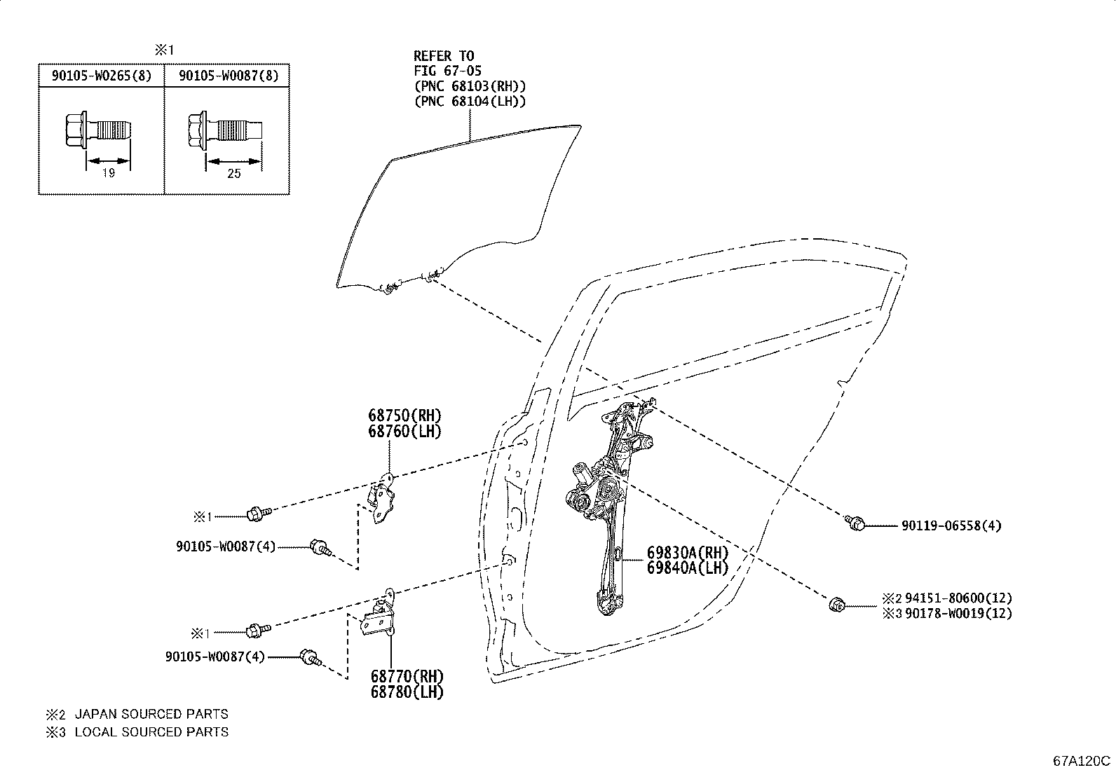 Exploded illustration 67A120C