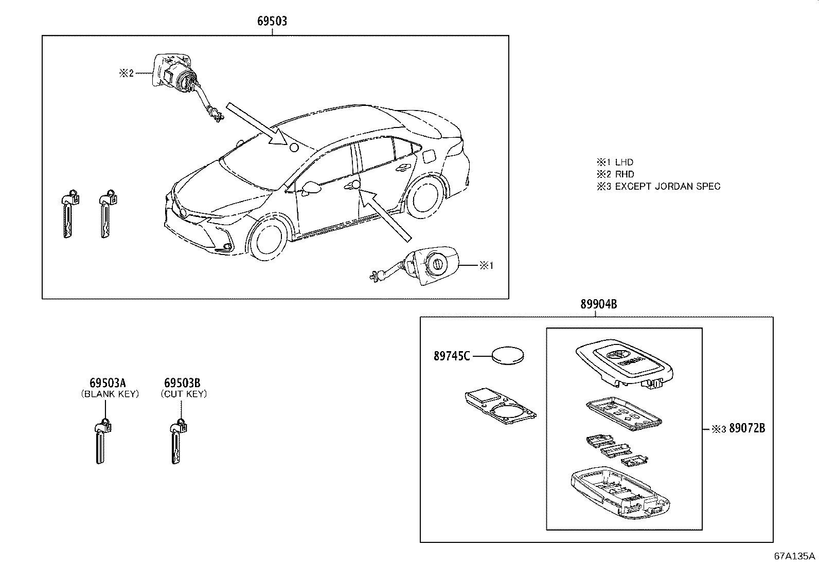 Exploded illustration 67A135A