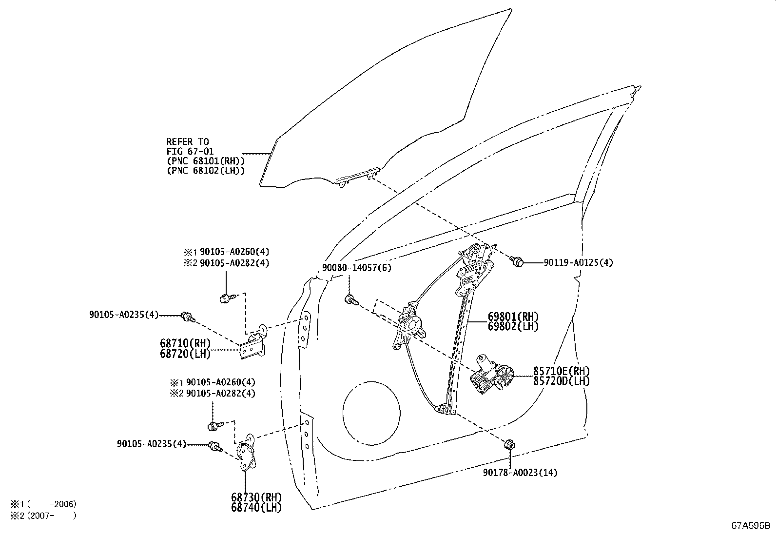 Exploded illustration 67A596B