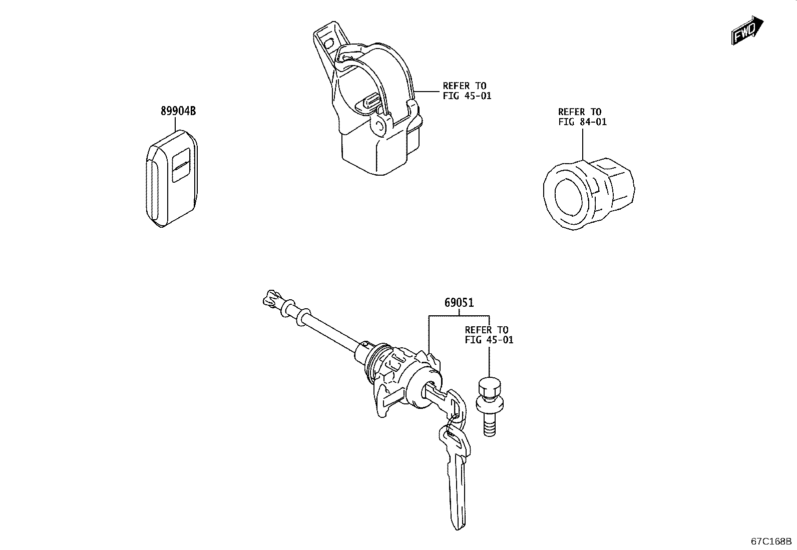 Exploded illustration 67C168B