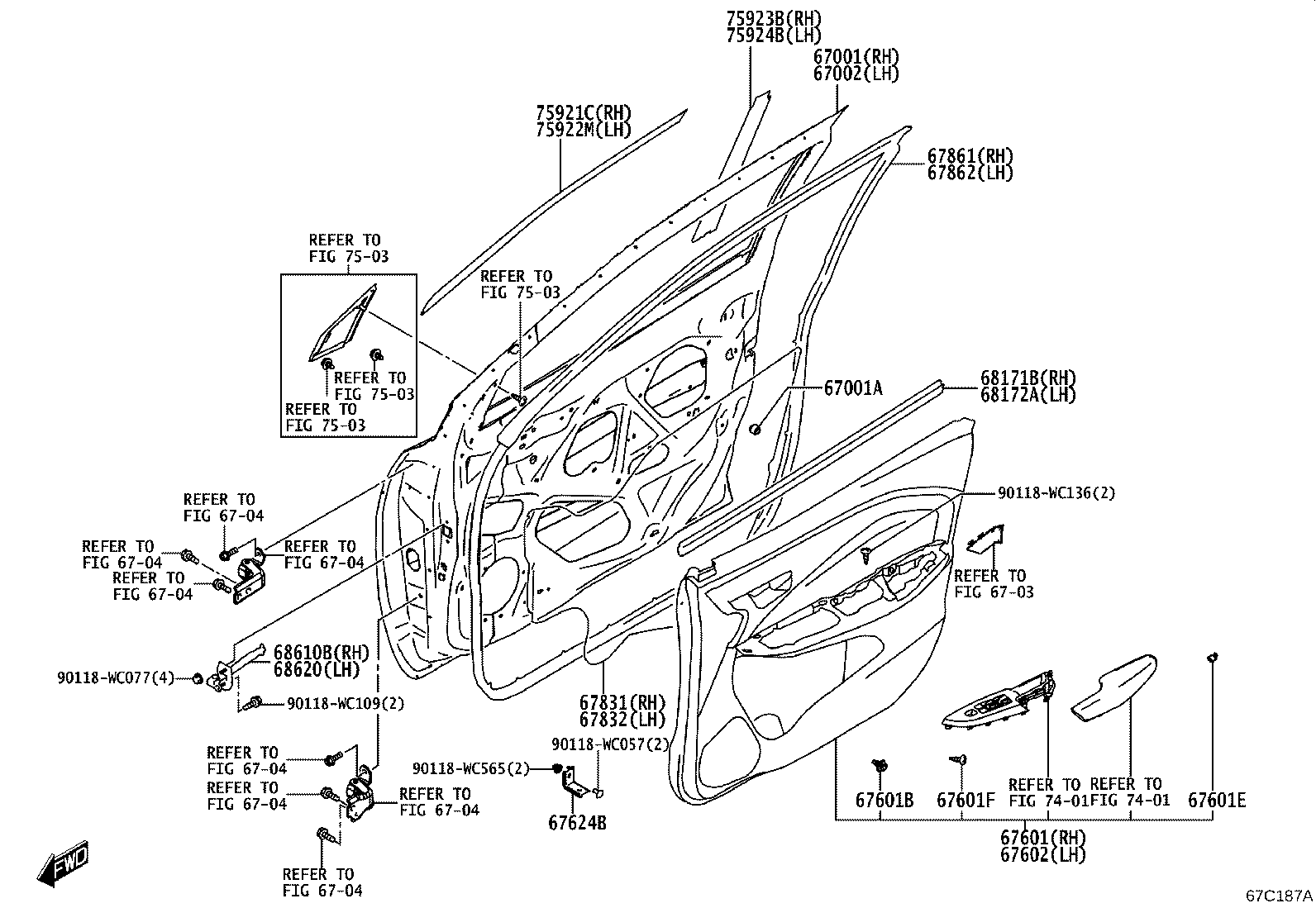Exploded illustration 67C187A