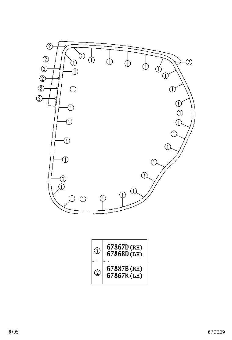 Exploded illustration 67C209