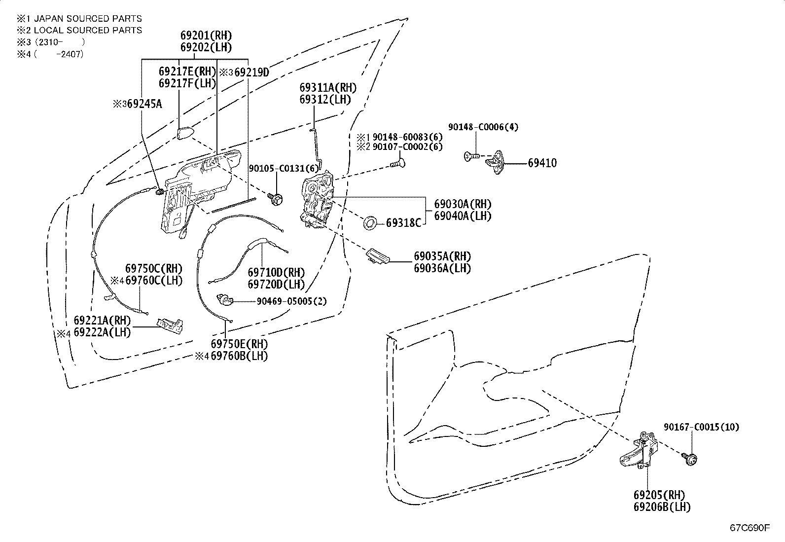Exploded illustration 67C690F