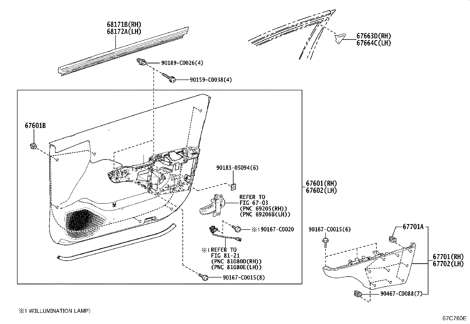 Exploded illustration 67C760E
