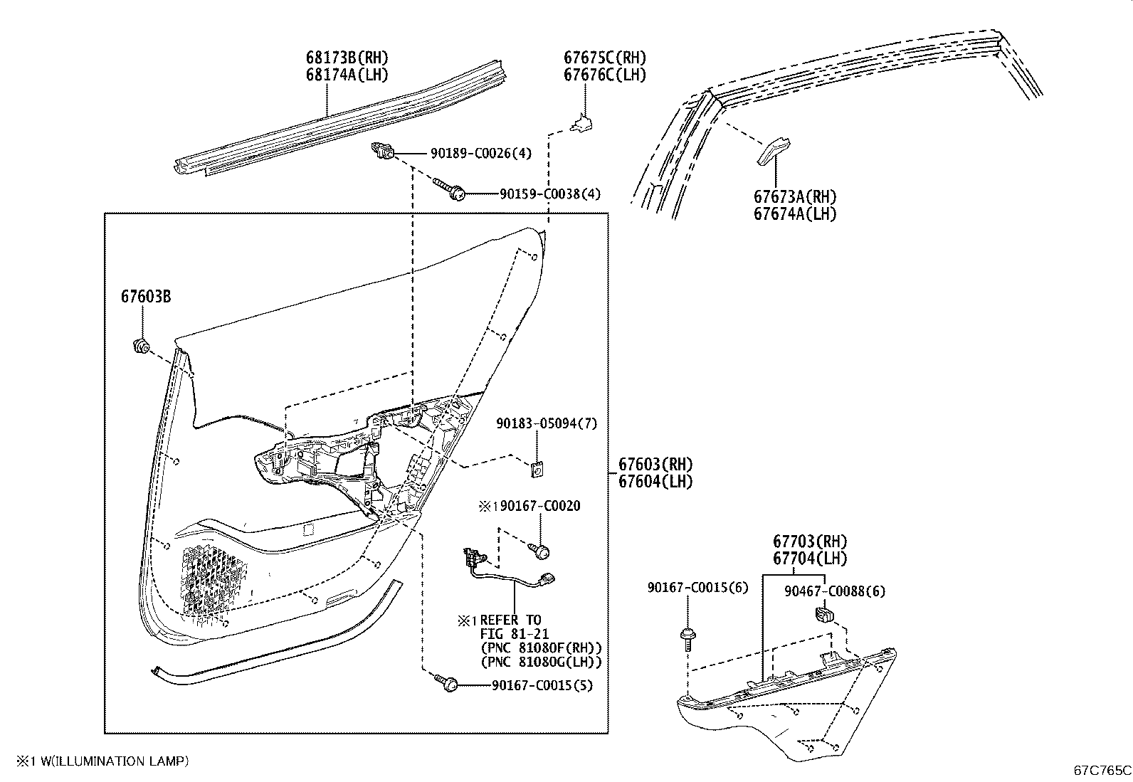 Exploded illustration 67C765C