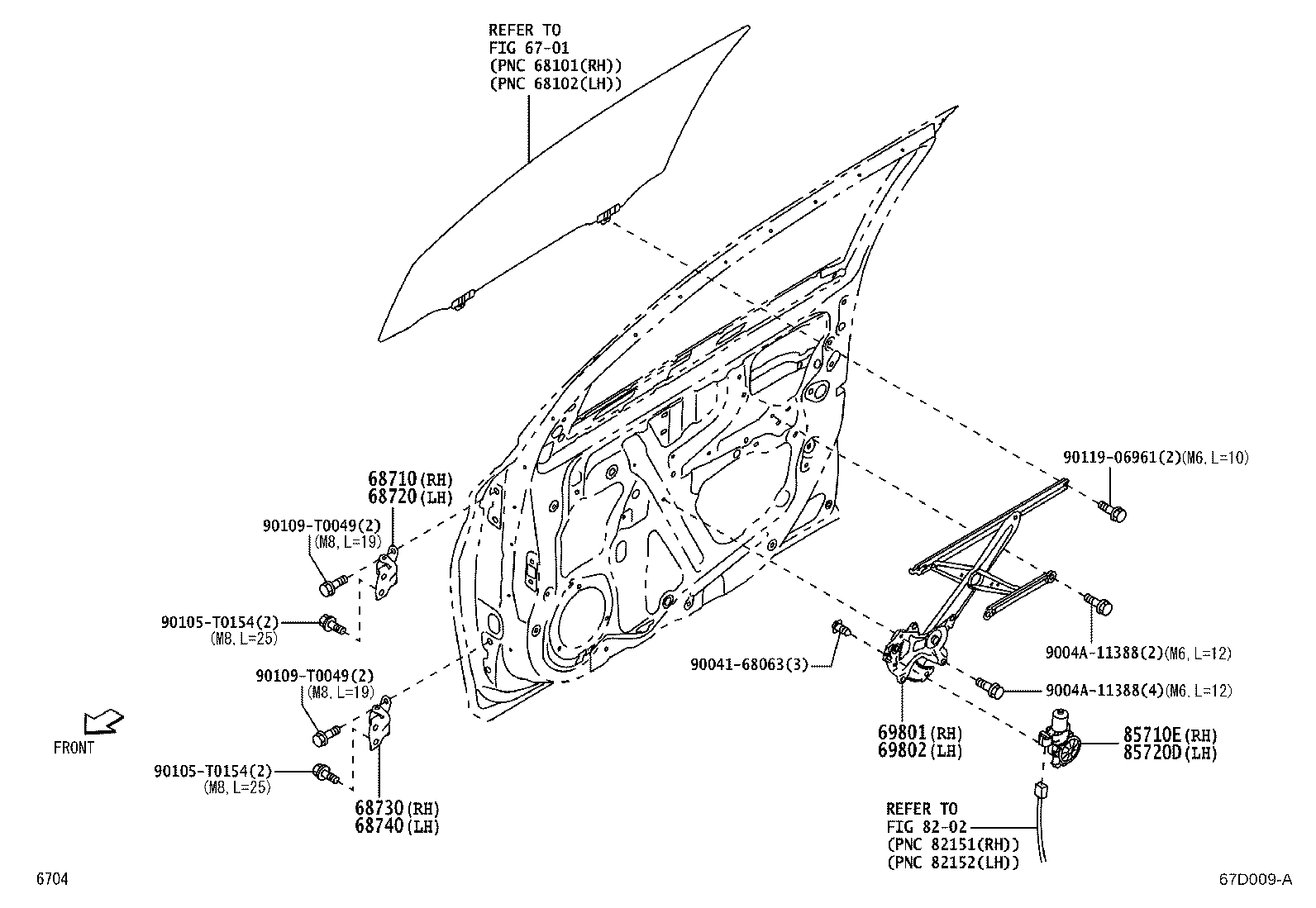 Exploded illustration 67D009A