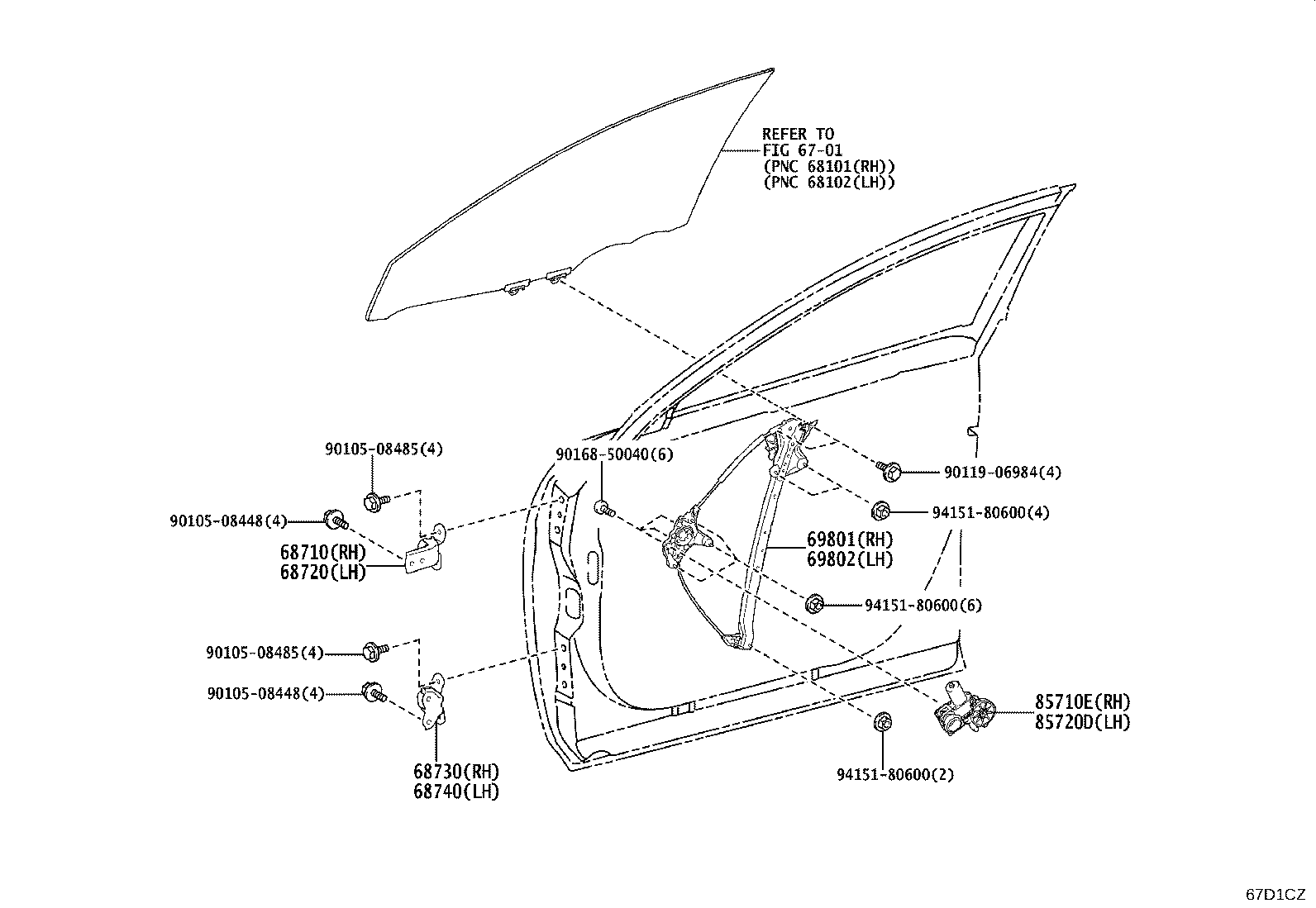Exploded illustration 67D1CZ