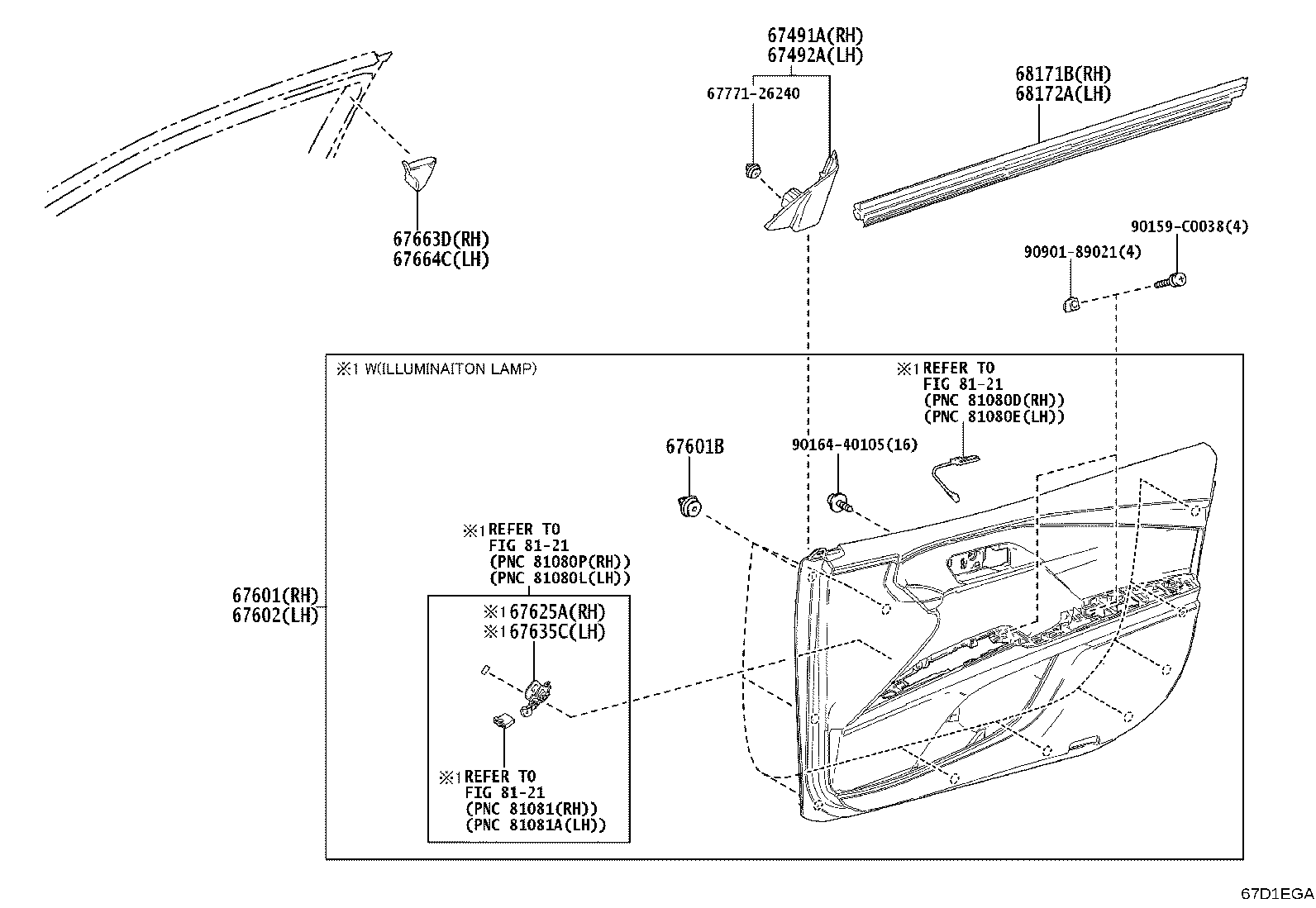 Exploded illustration 67D1EGA