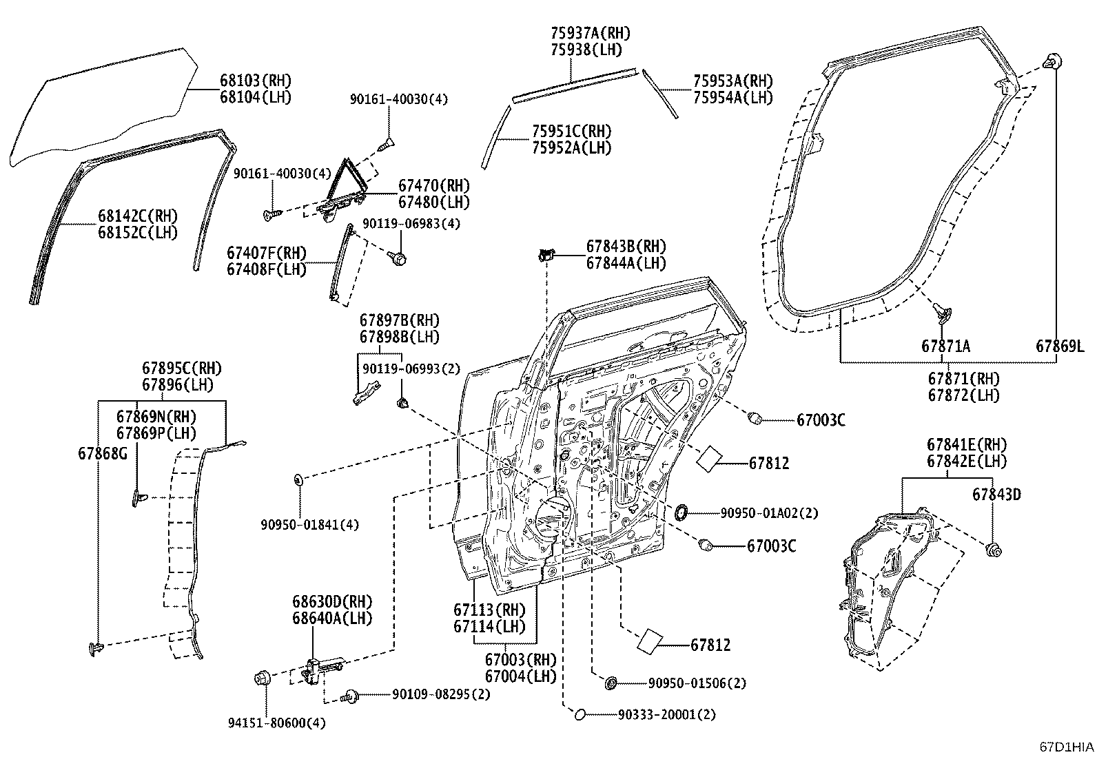 Exploded illustration 67D1HIA