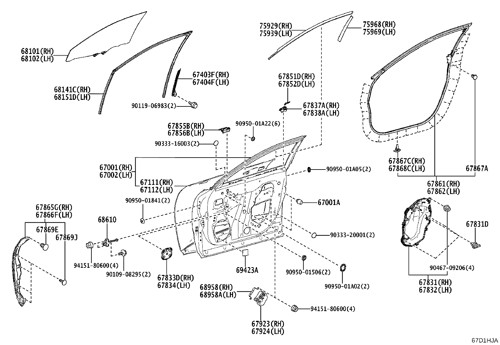 Exploded illustration 67D1HJA