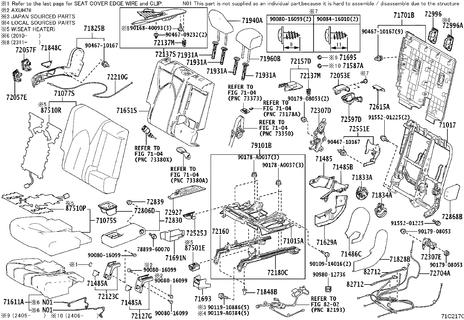 Exploded illustration 71C217G