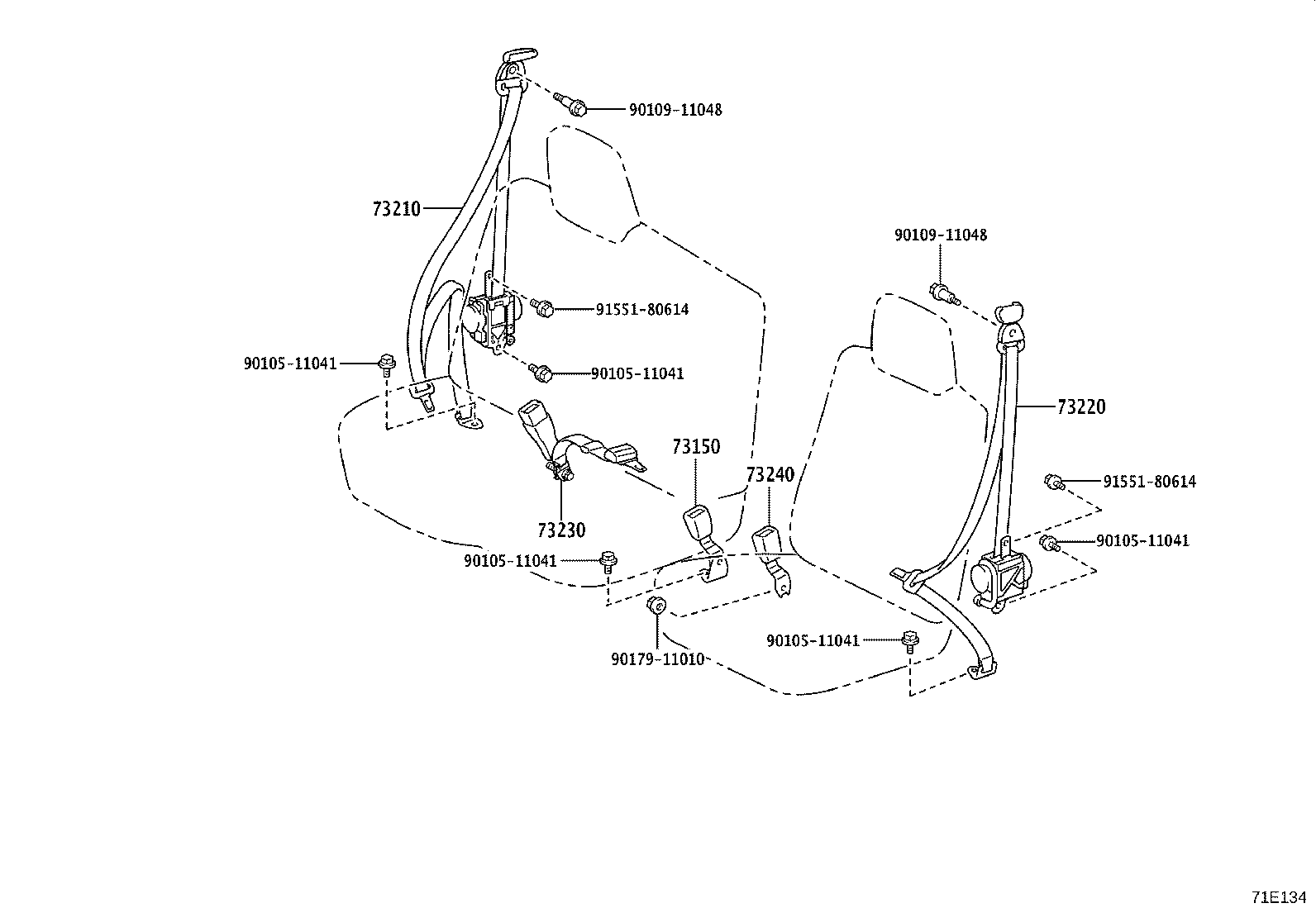 Exploded illustration 71E134