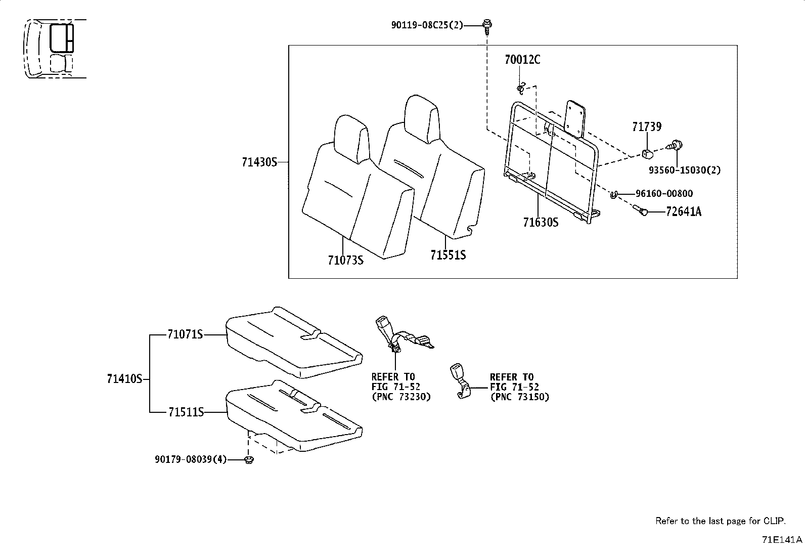 Exploded illustration 71E141B