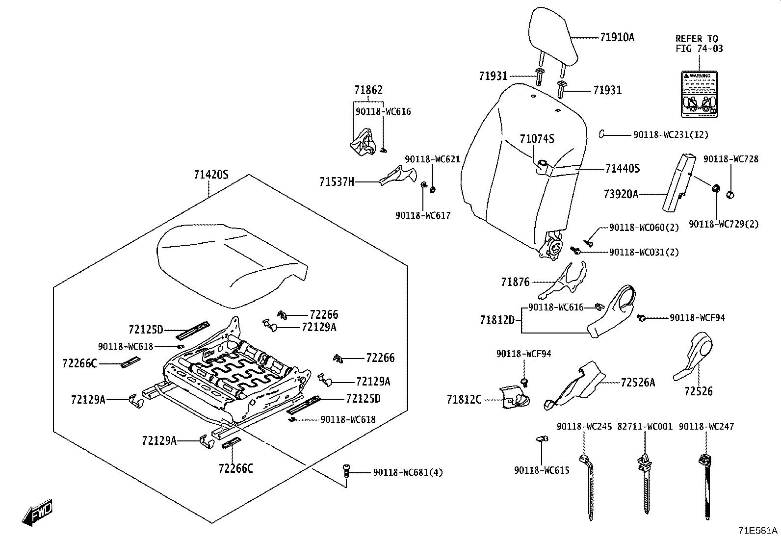 Exploded illustration 71E581A