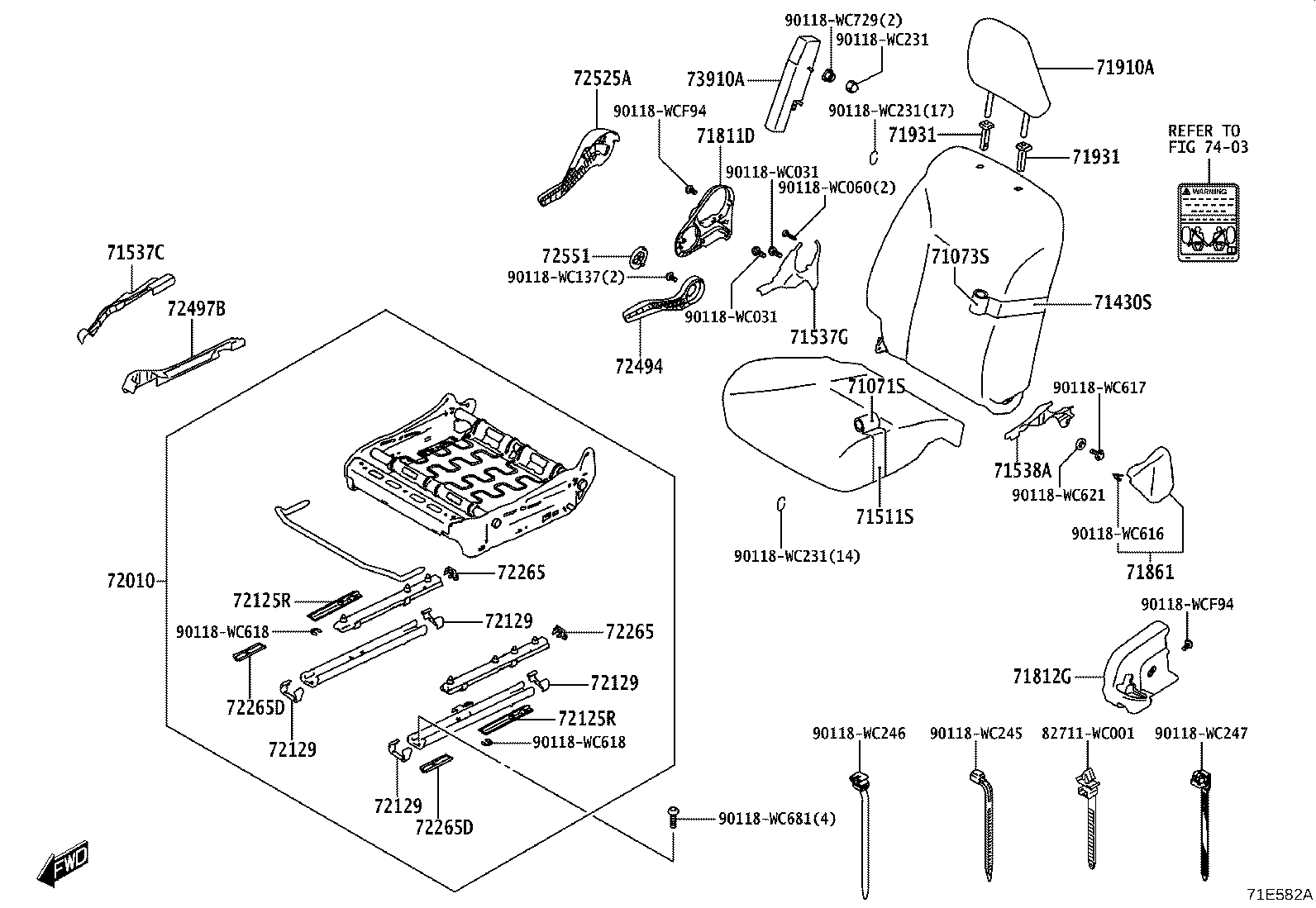 Exploded illustration 71E582A