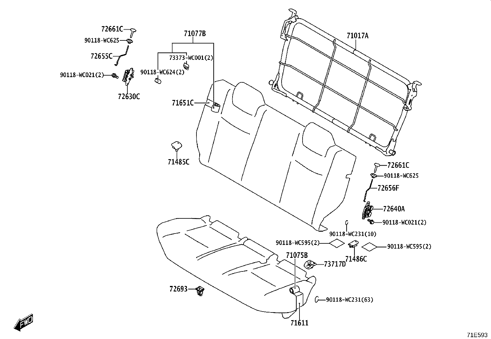 Exploded illustration 71E593