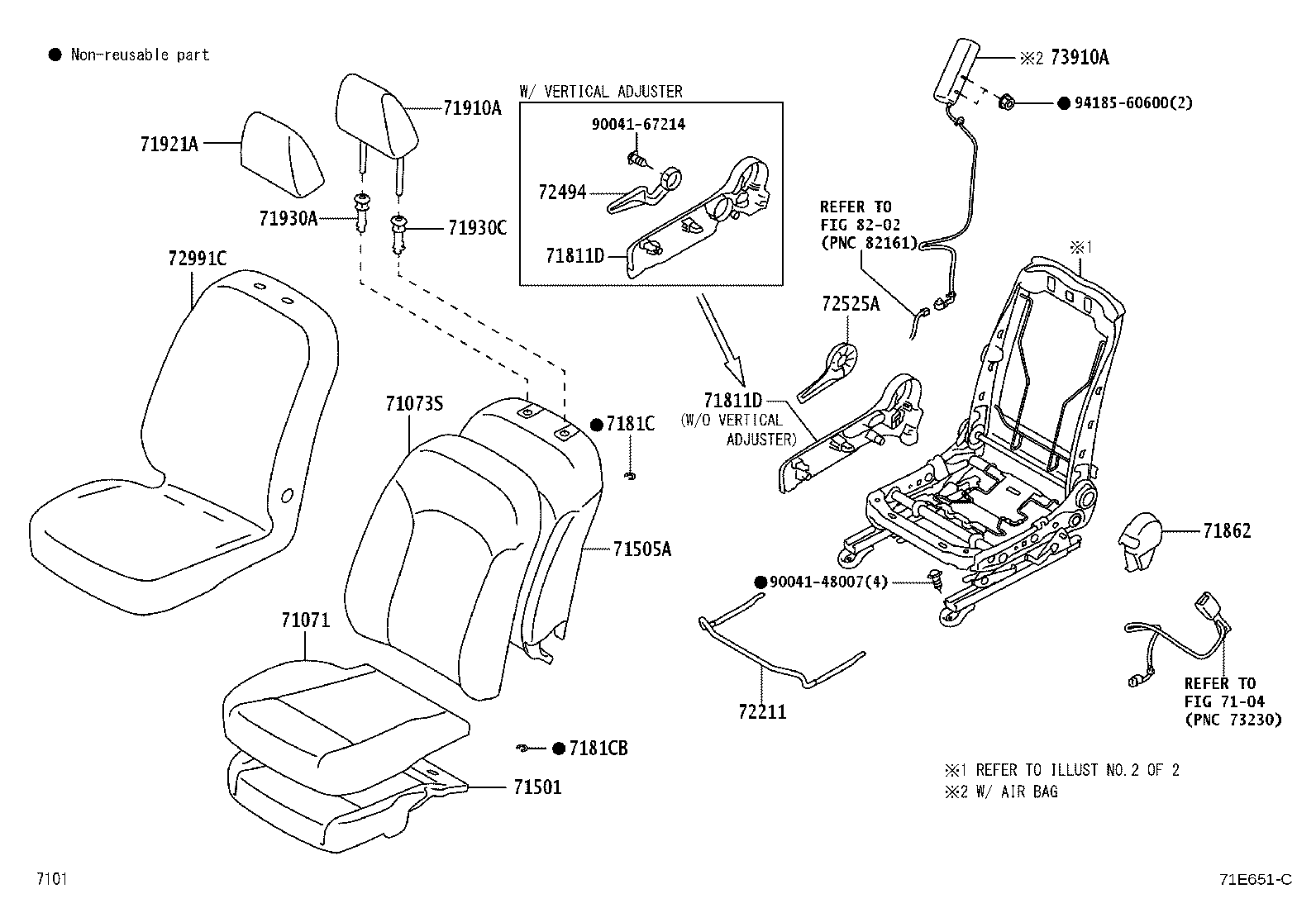 Exploded illustration 71E651C