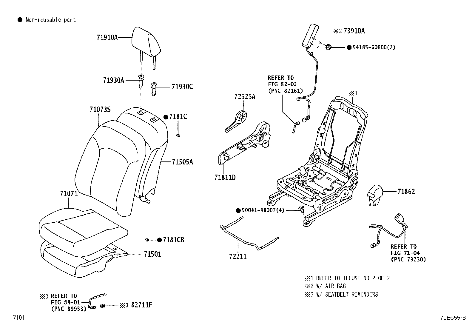 Exploded illustration 71E655B