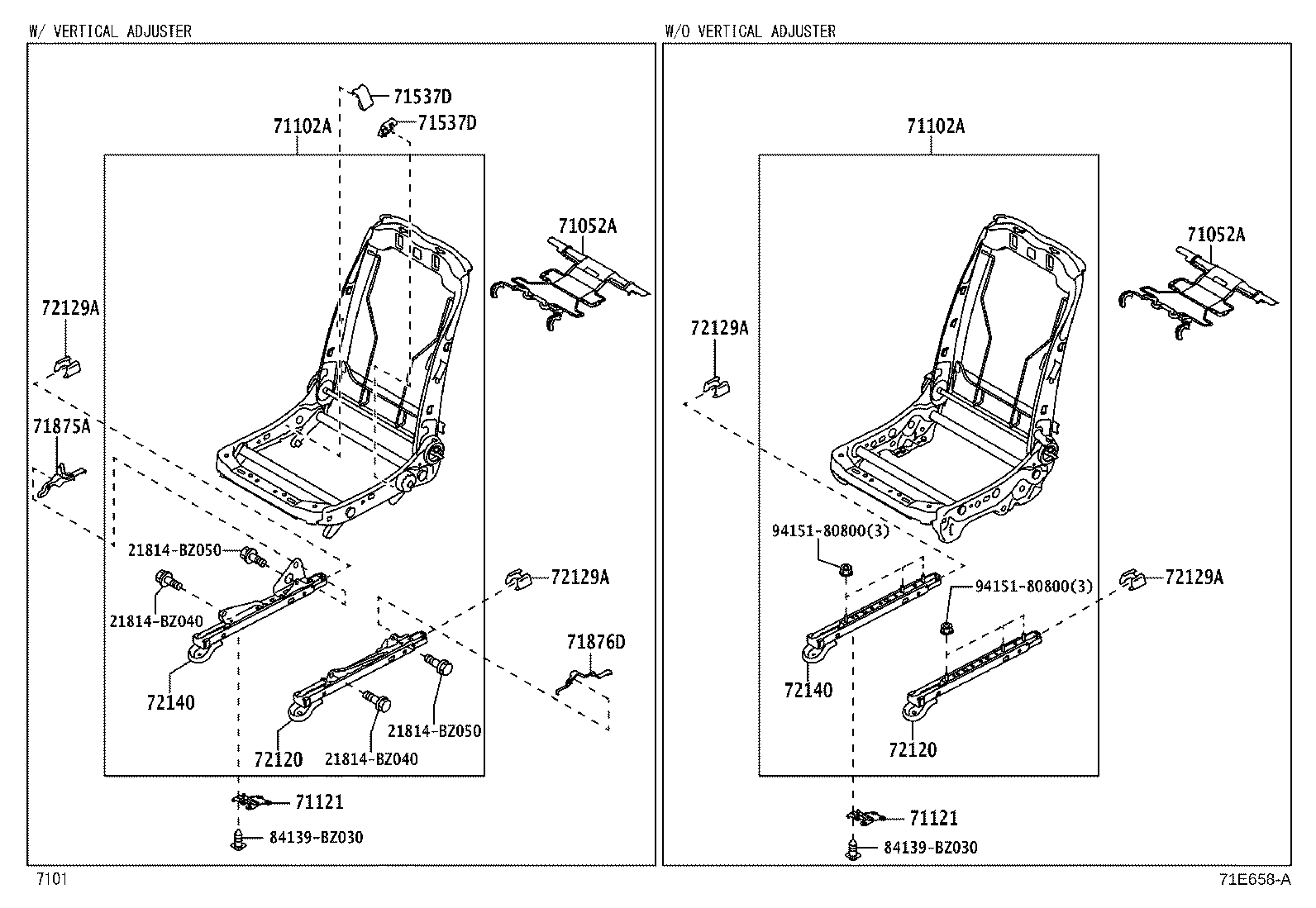 Exploded illustration 71E658A