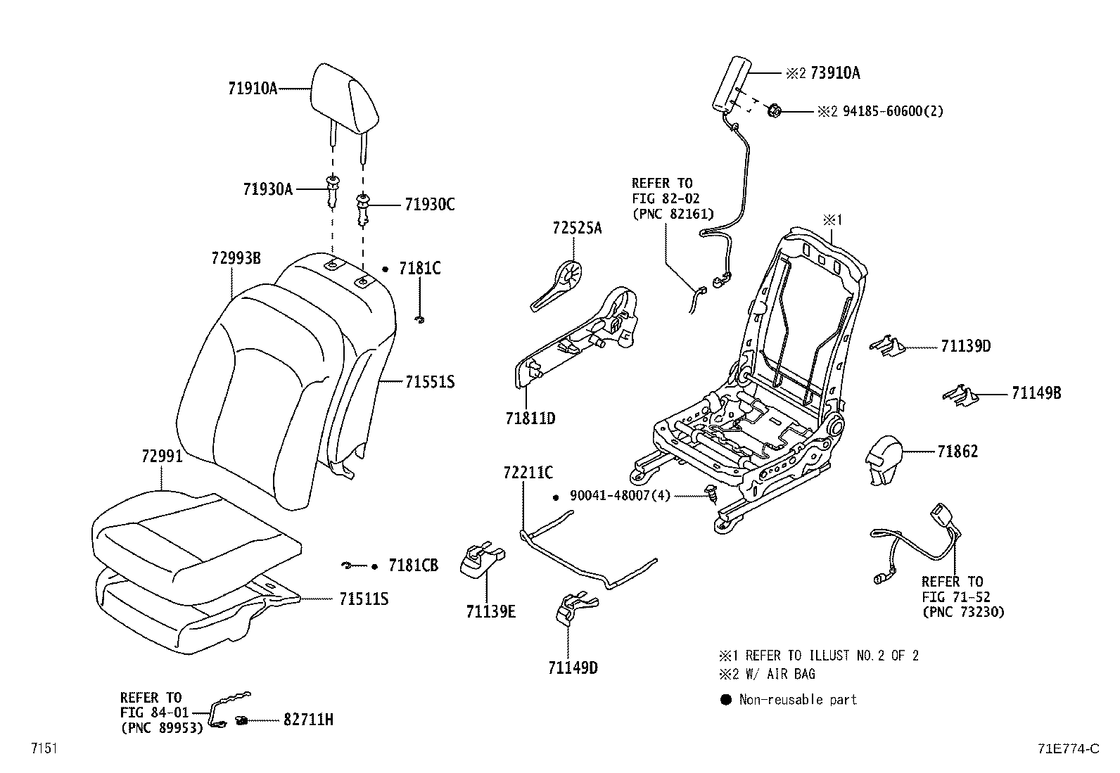 Exploded illustration 71E774C