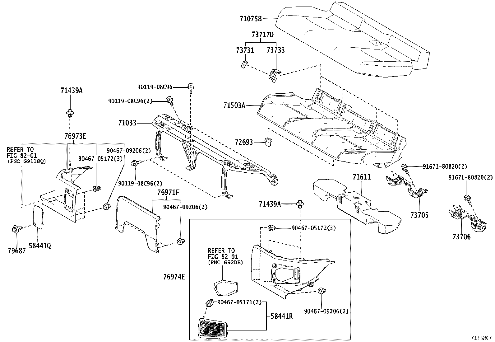 Exploded illustration 71F9K7