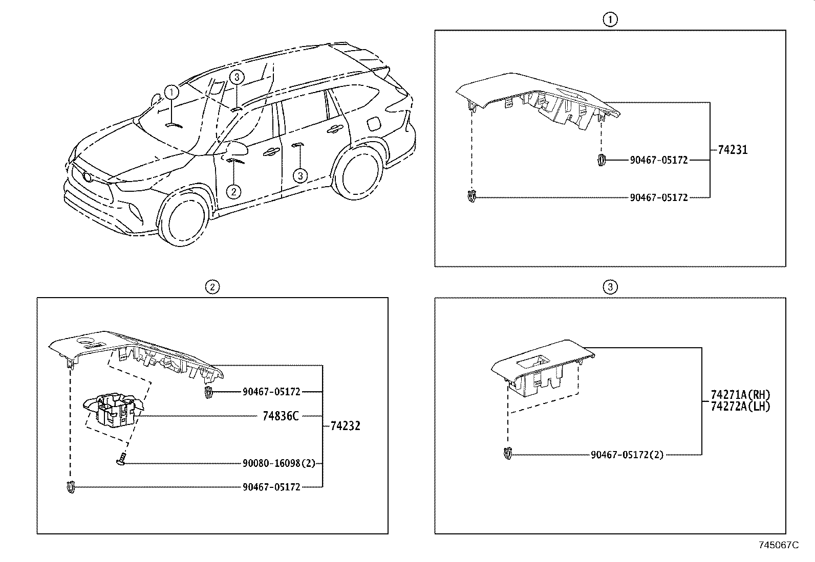 Exploded illustration 745067C