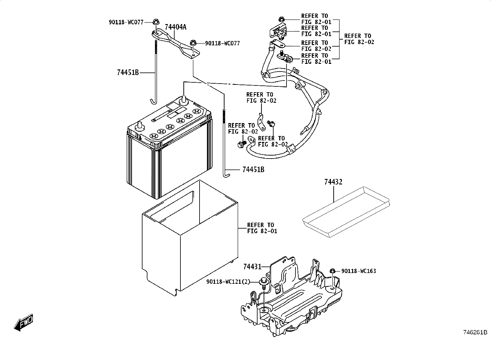 Exploded illustration 746261B