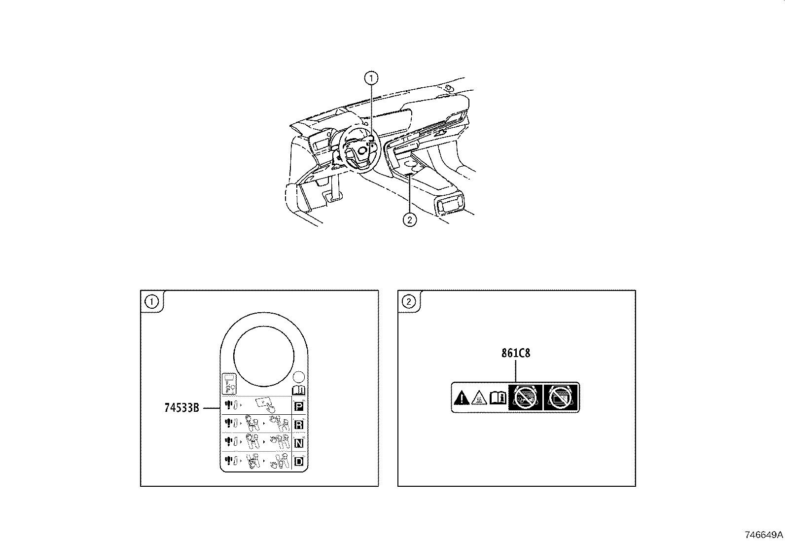 Exploded illustration 746649A