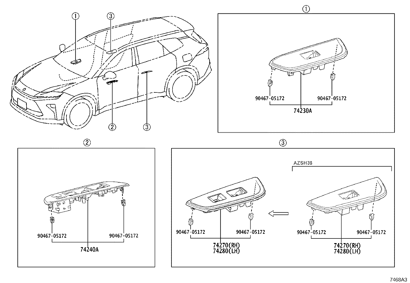 Exploded illustration 7468A3