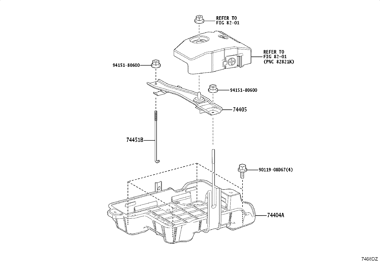 Exploded illustration 7468DZ