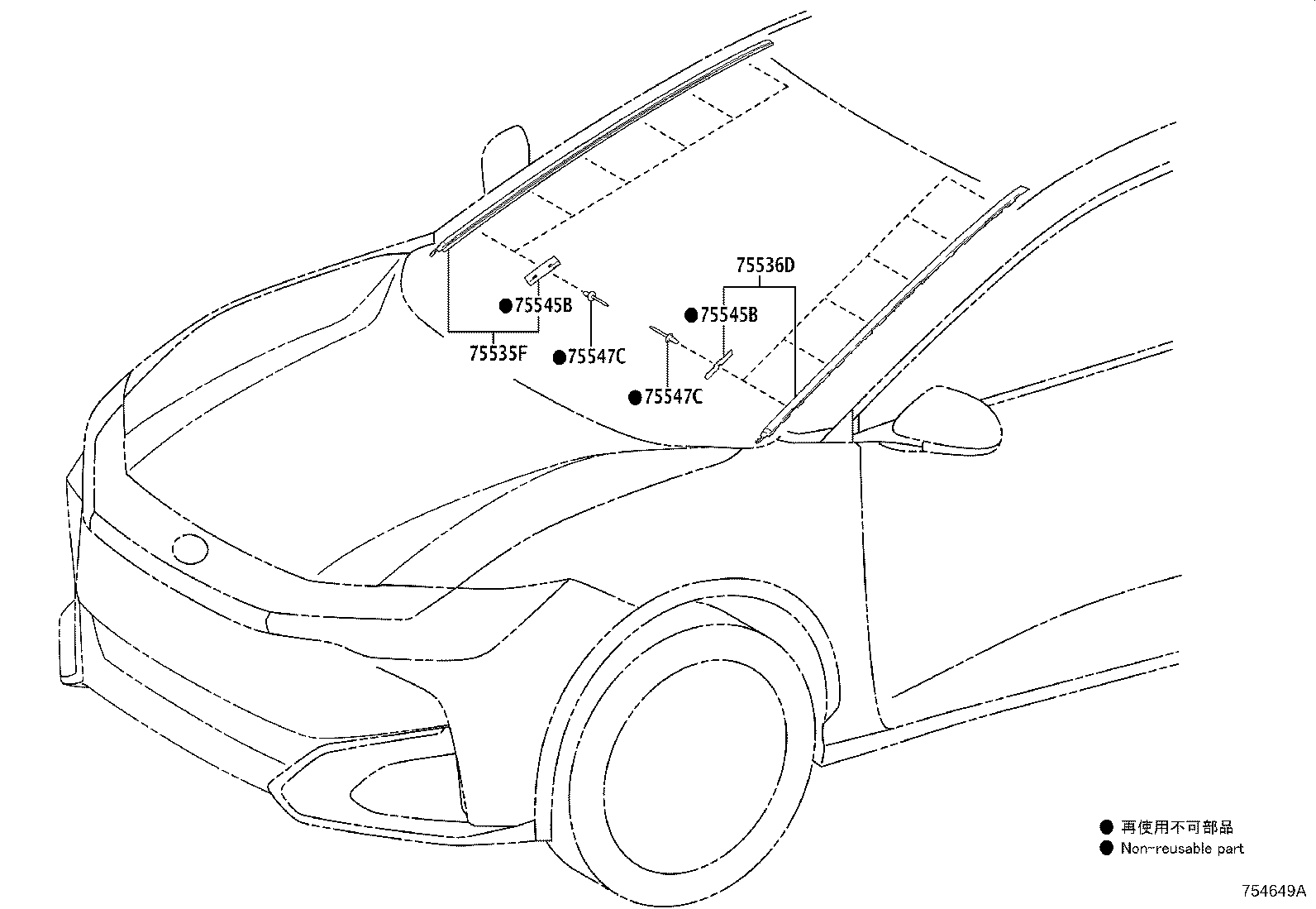Exploded illustration 754649A