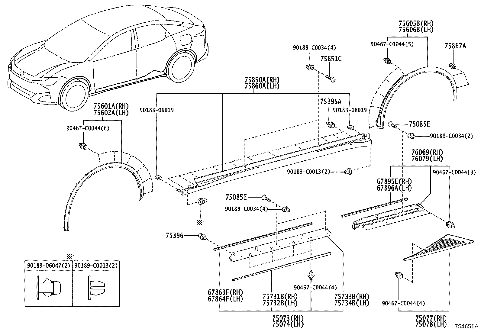 Exploded illustration 754651A