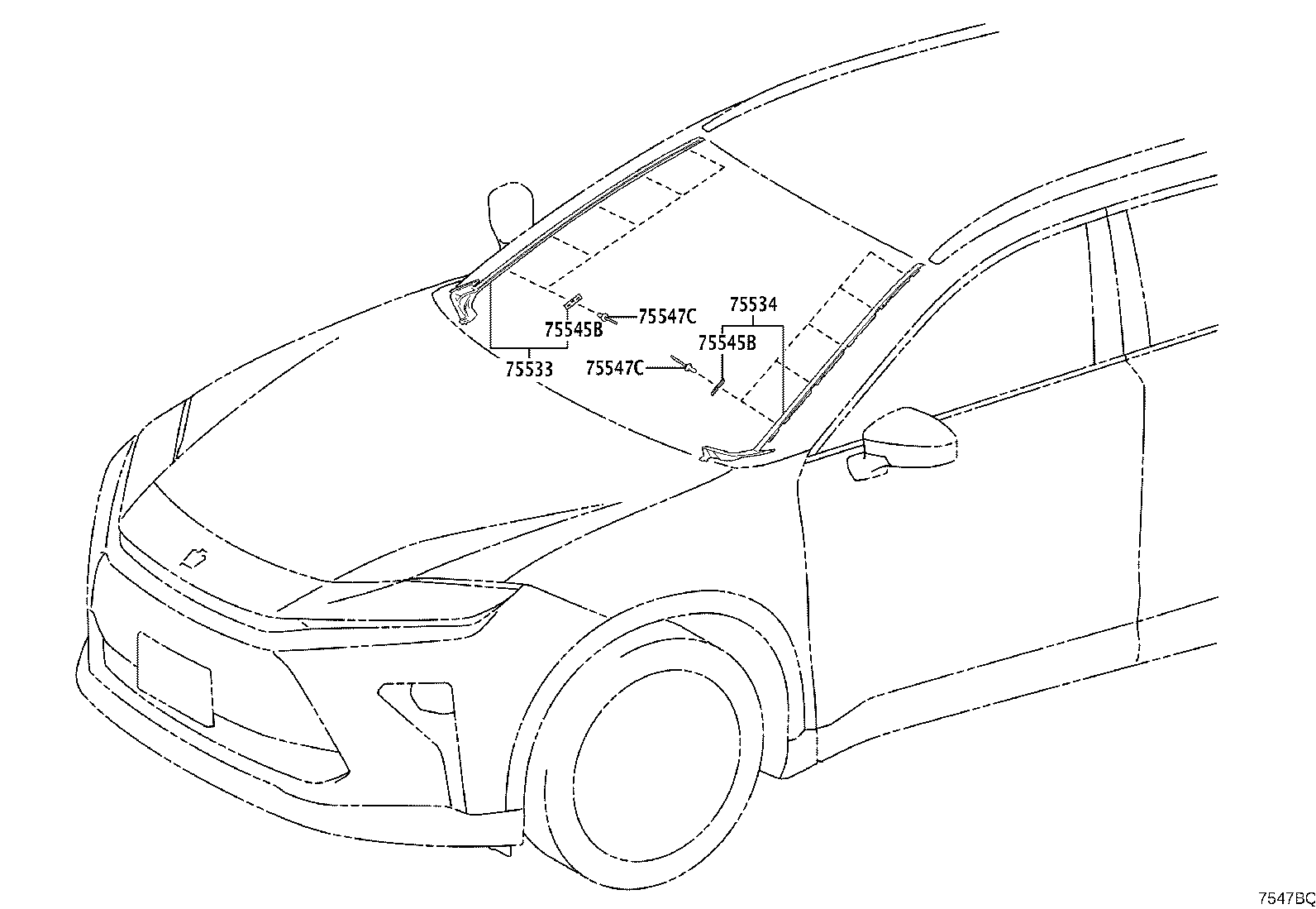 Exploded illustration 7547BQ