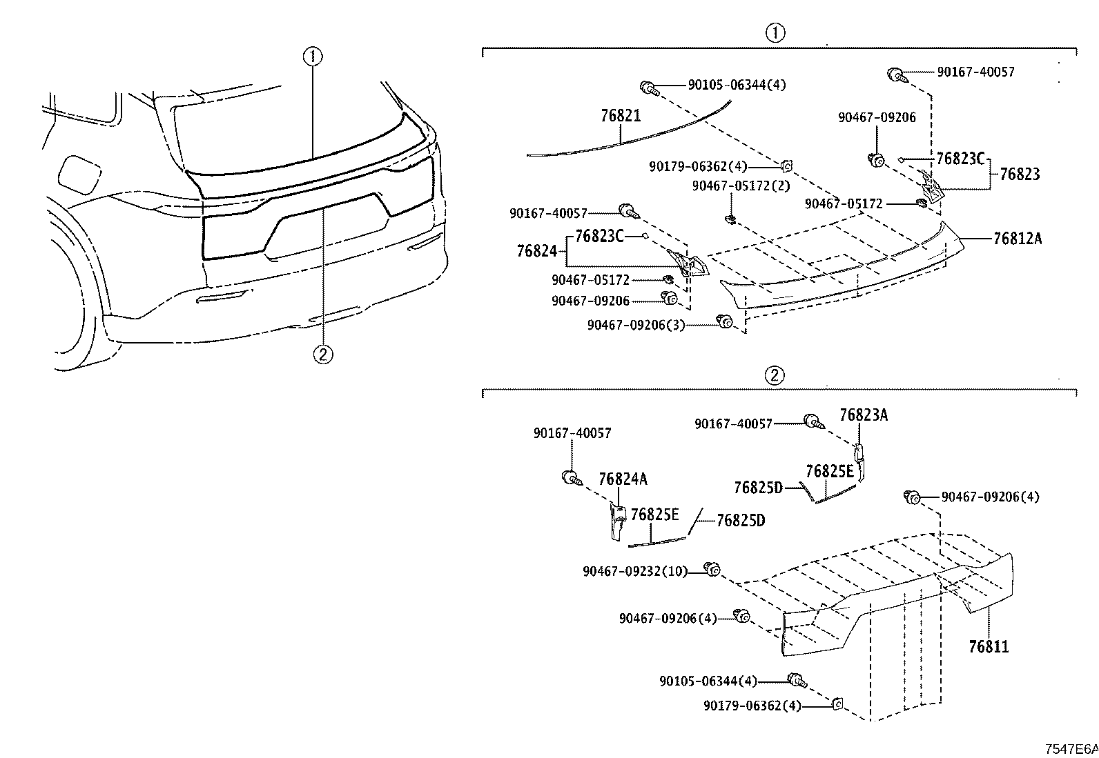 Exploded illustration 7547E6A