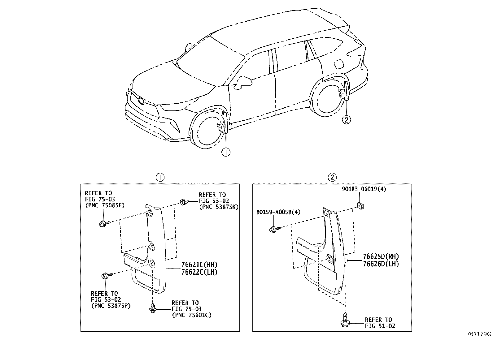 Exploded illustration 761179G