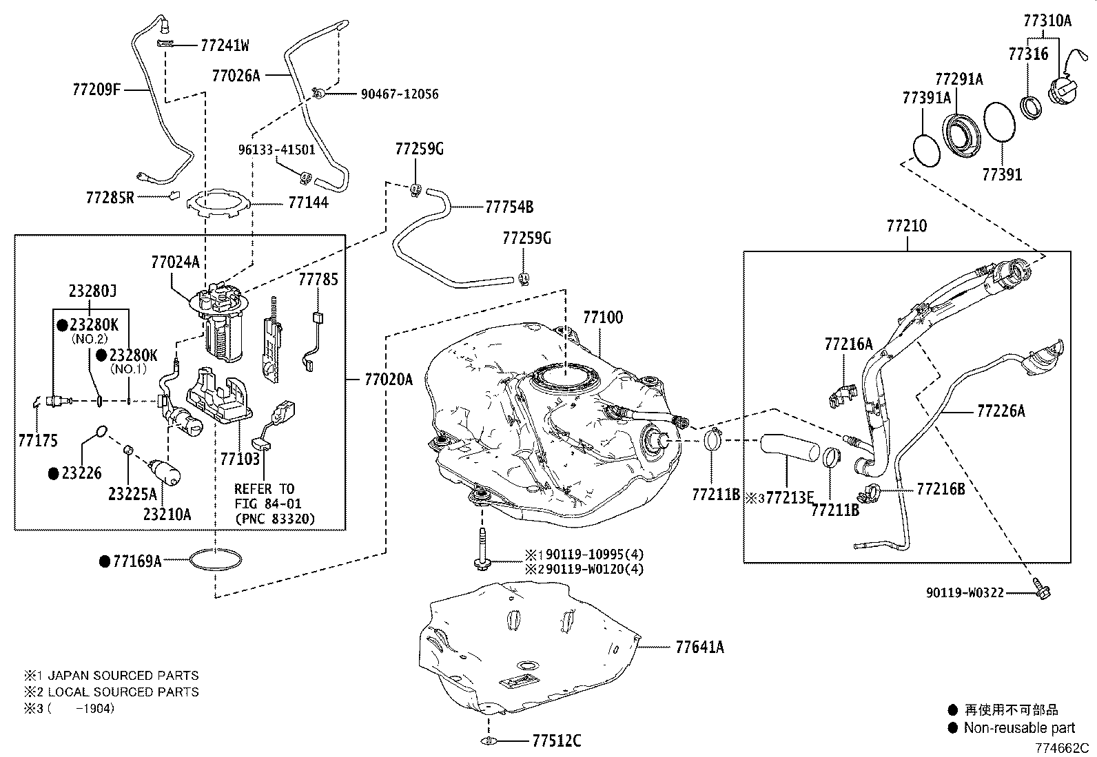 Exploded illustration 774662C