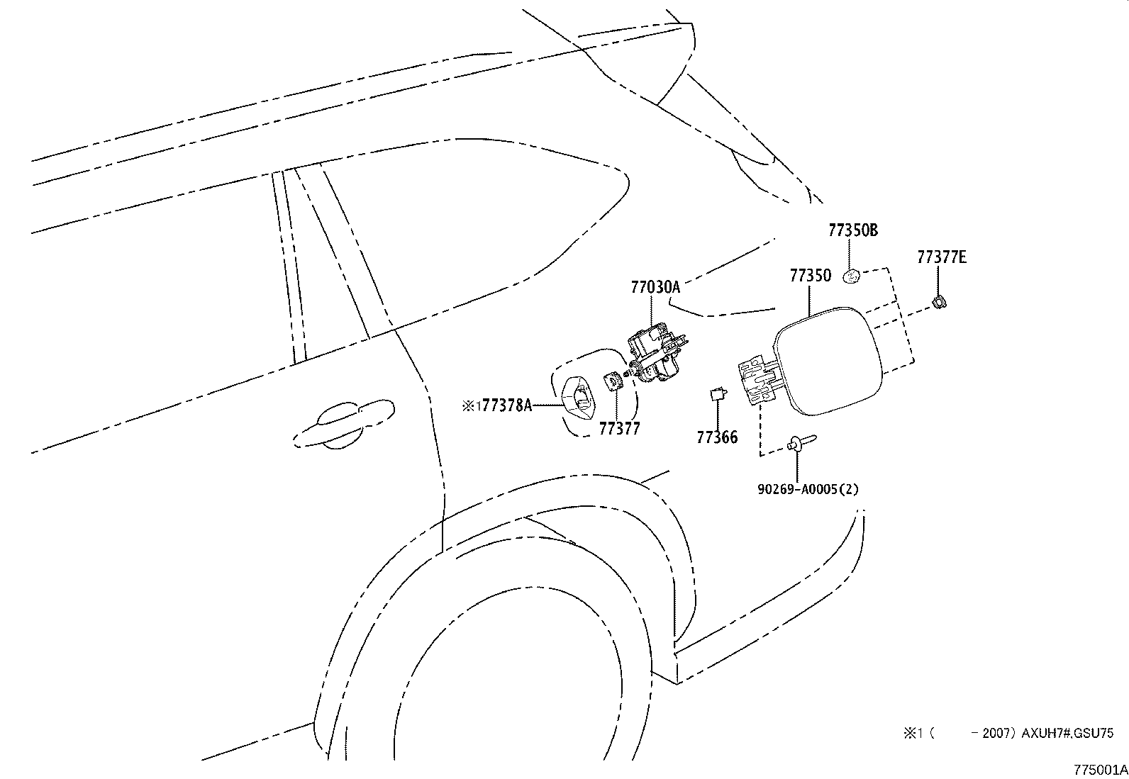 Exploded illustration 775001A