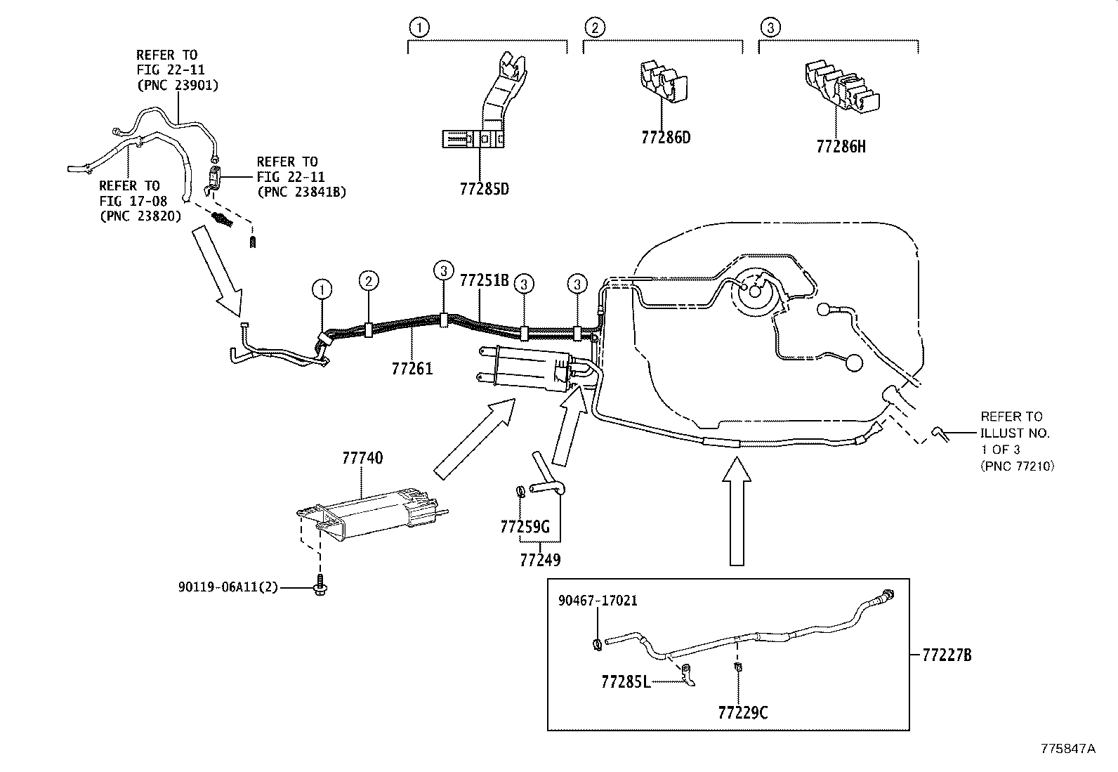 Exploded illustration 775847A