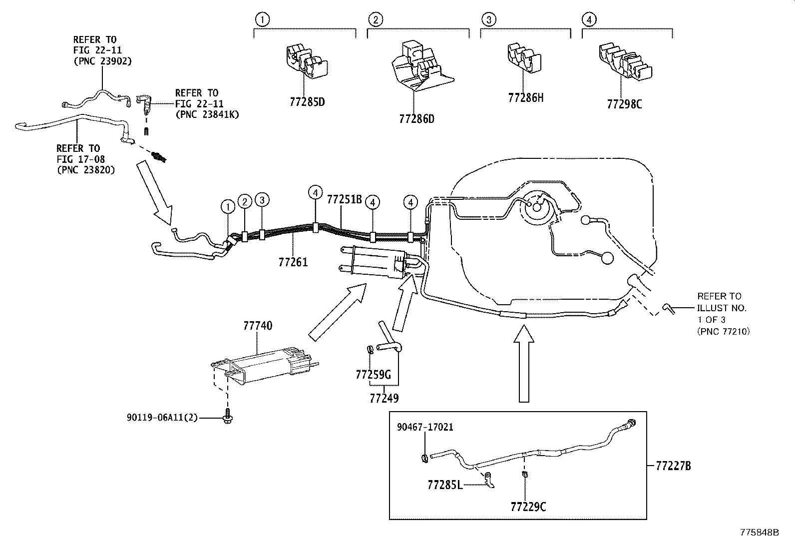 Exploded illustration 775848D