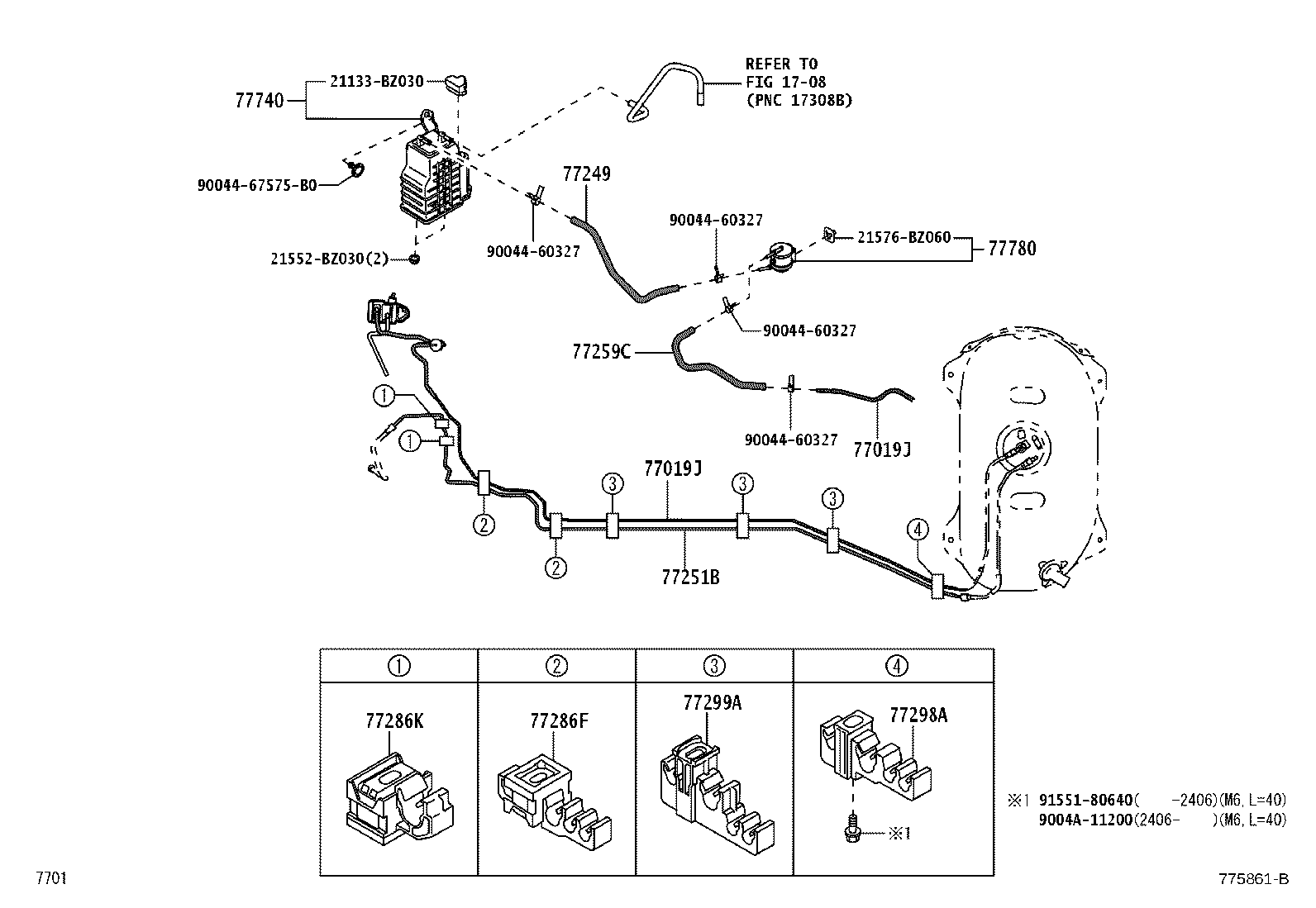 Exploded illustration 775861B