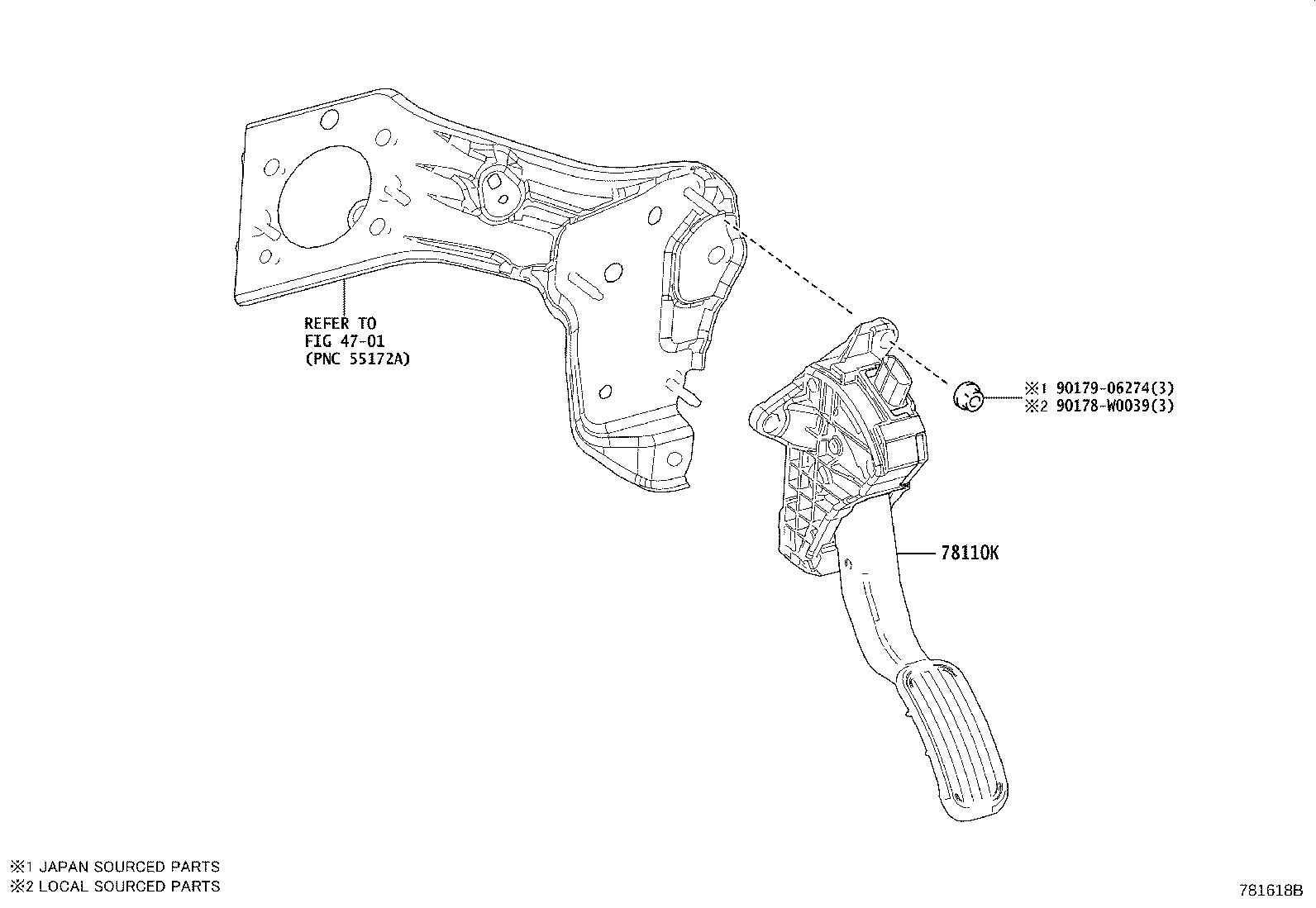Exploded illustration 781618B