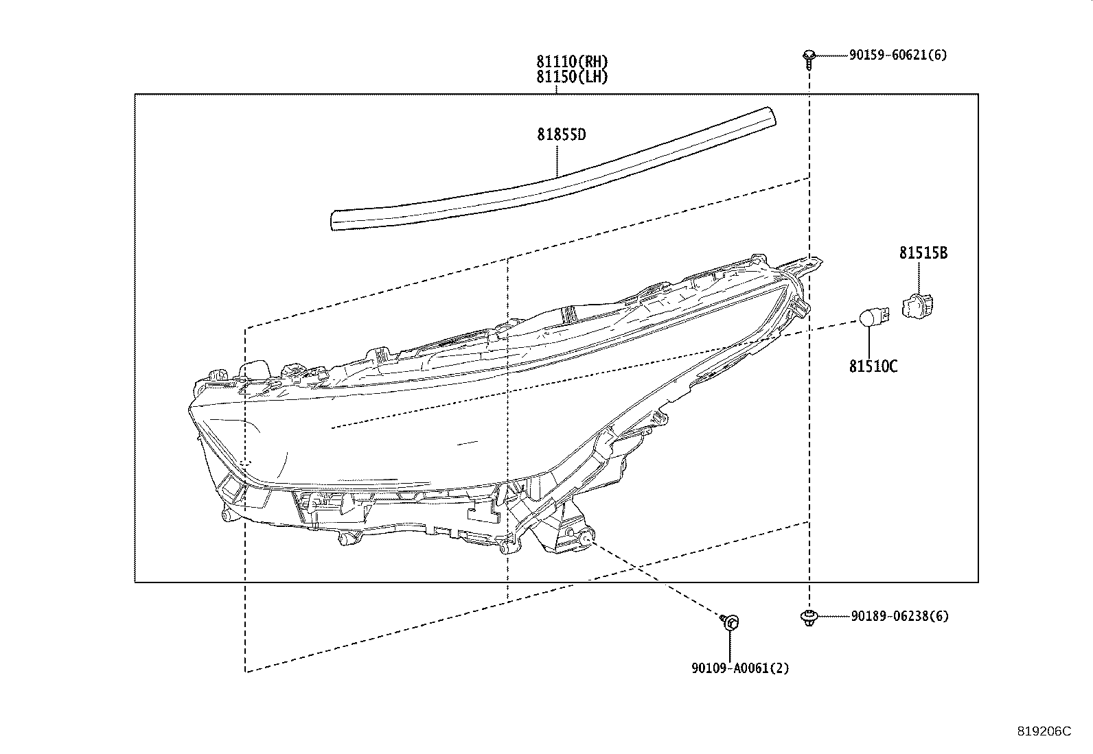 Exploded illustration 819206C