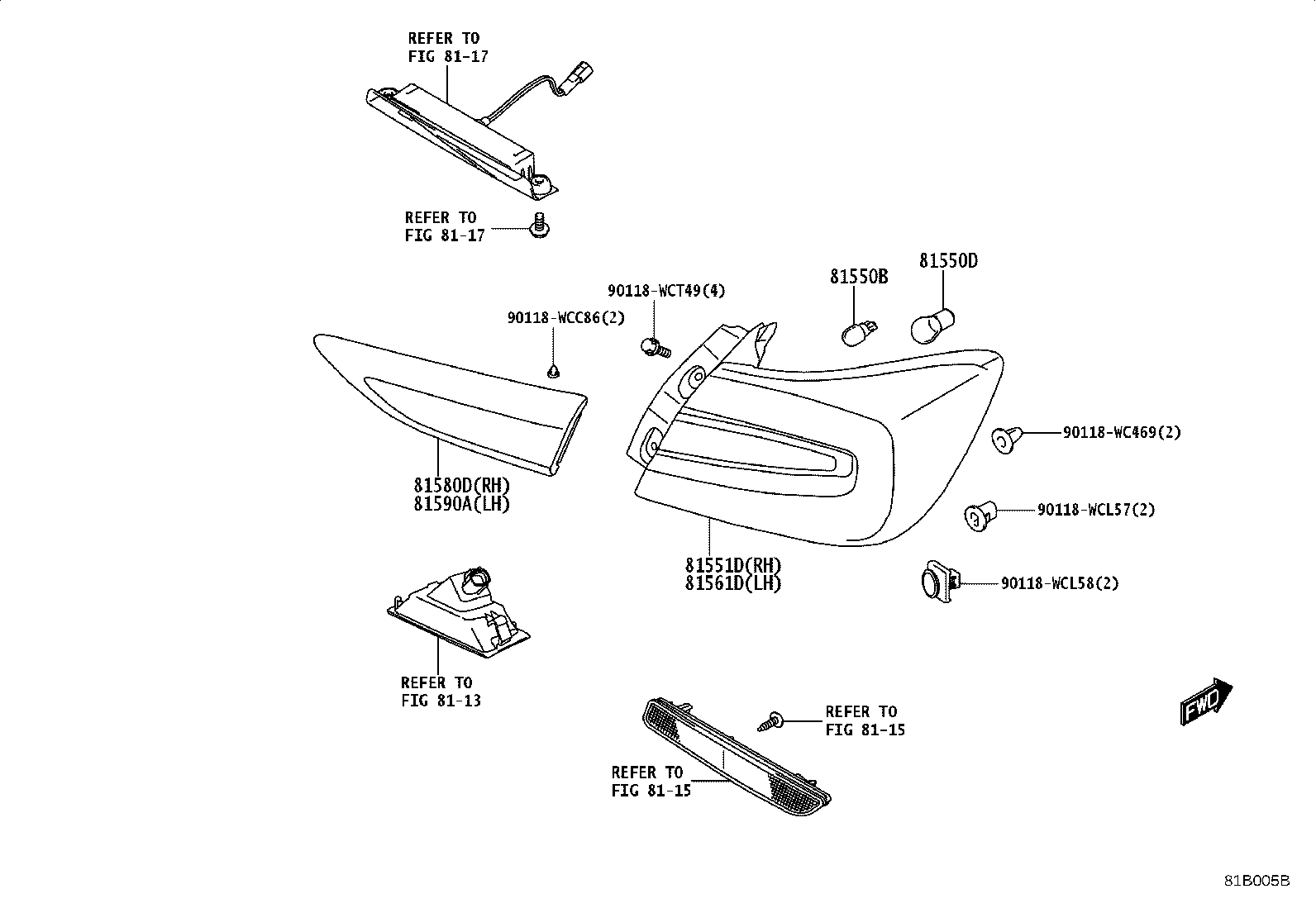 Exploded illustration 81B005B