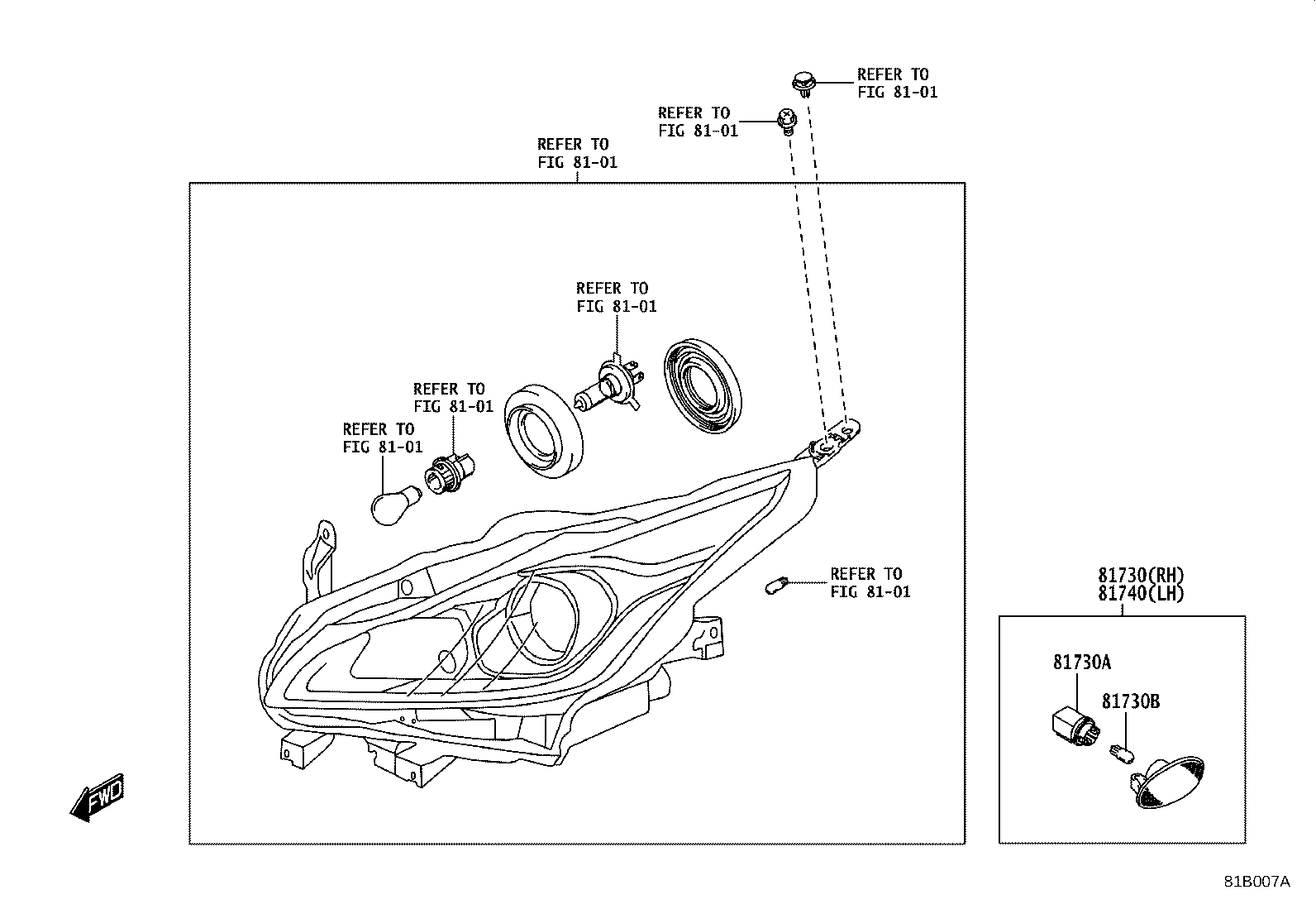 Exploded illustration 81B007A
