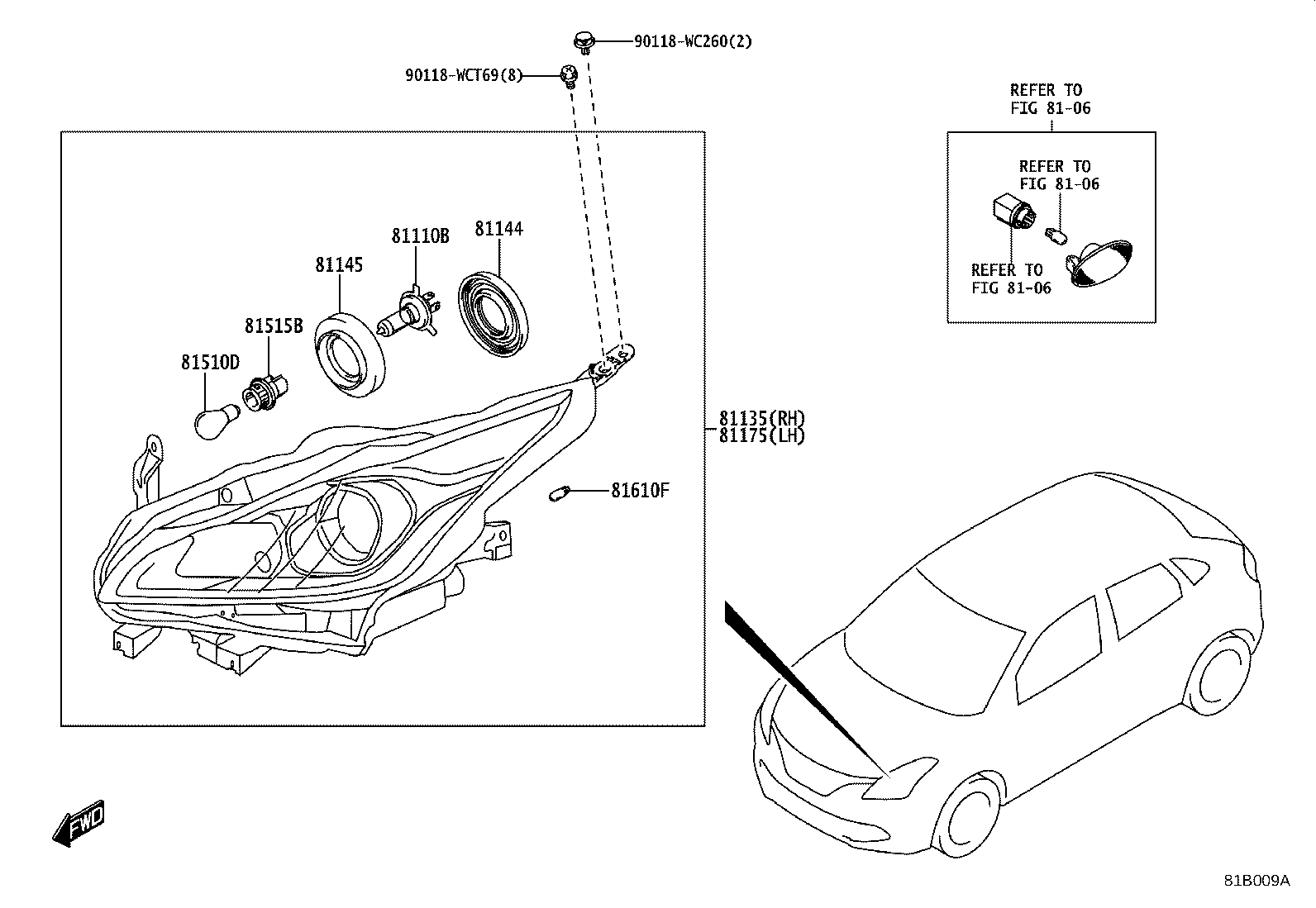 Exploded illustration 81B009A