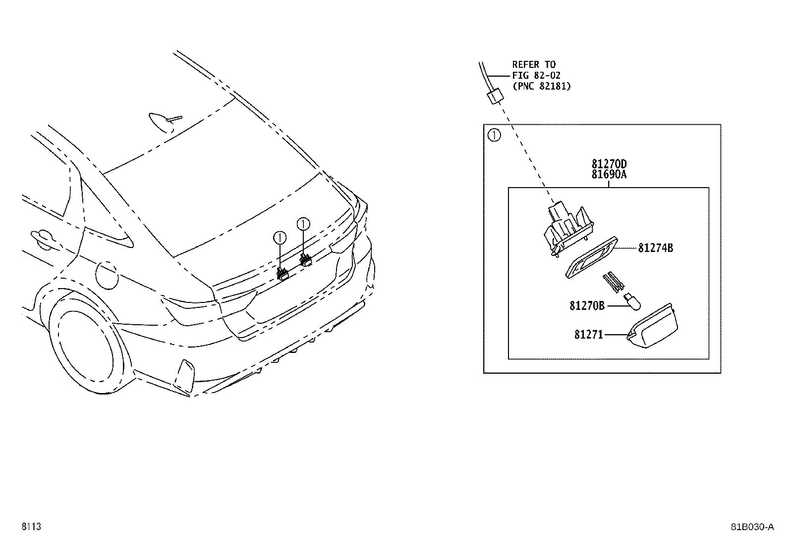 Exploded illustration 81B030A
