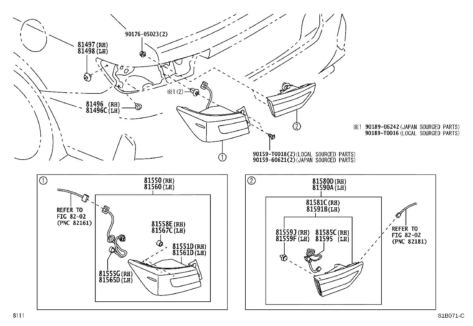 Exploded illustration 81B071C