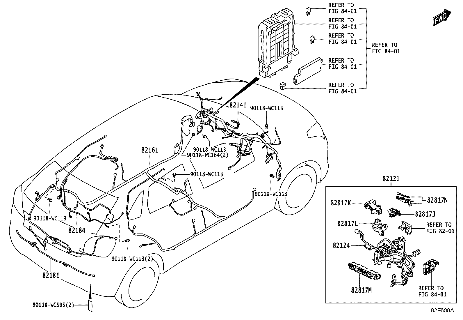 Exploded illustration 82F600A